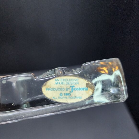 Vintage Avon MOM Fostoria Clear Glass Paperweight 1983 - Mother's Day Gift - Picture 3 of 5